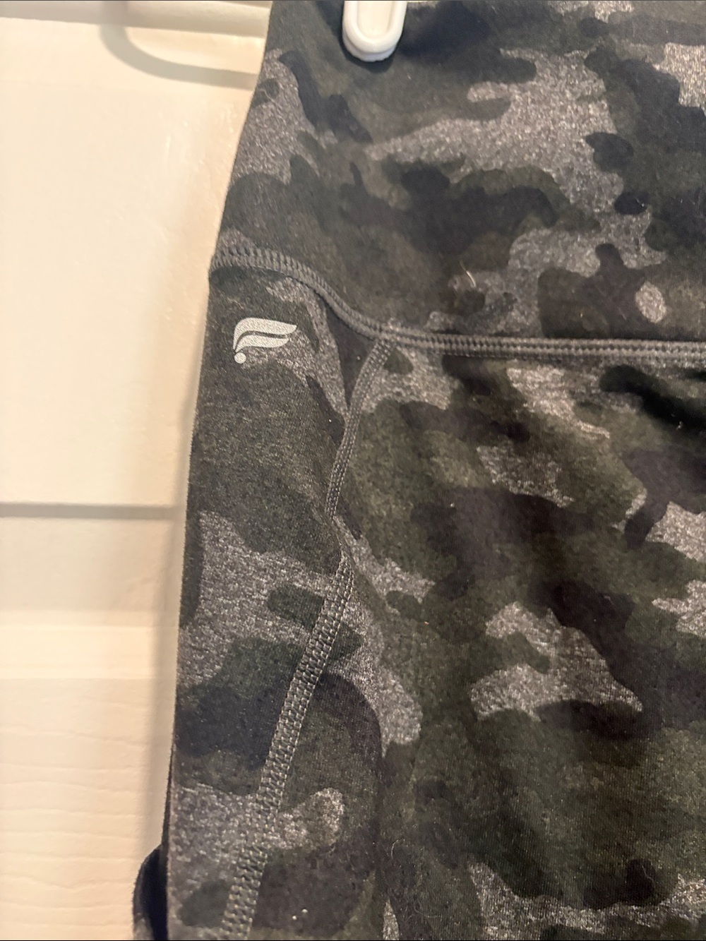 Fabletics Black Camo Capri Leggings with Side Panels - Picture 5 of 7